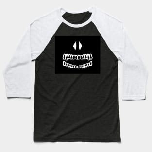 Skeleton smiley face Baseball T-Shirt